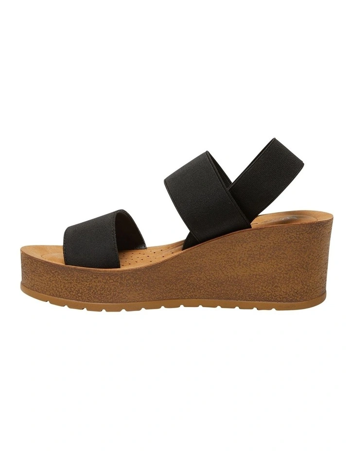 Outlet β€οΈ Wide Steps Ladro 𧨠Sandals In Black Elastic β - Image 3