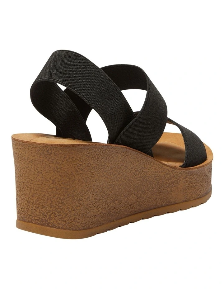 Outlet β€οΈ Wide Steps Ladro 𧨠Sandals In Black Elastic β - Image 4