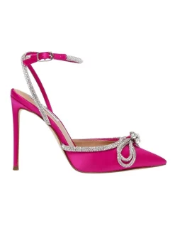 Outlet ❤️ Steve Madden Viable Heel In Fuchsia Satin 🔥