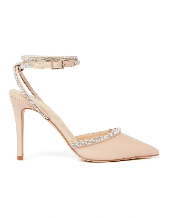 Deals β€οΈ Forever New Billie Diamante Pointed Heel In Nude β